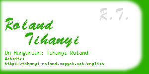 roland tihanyi business card